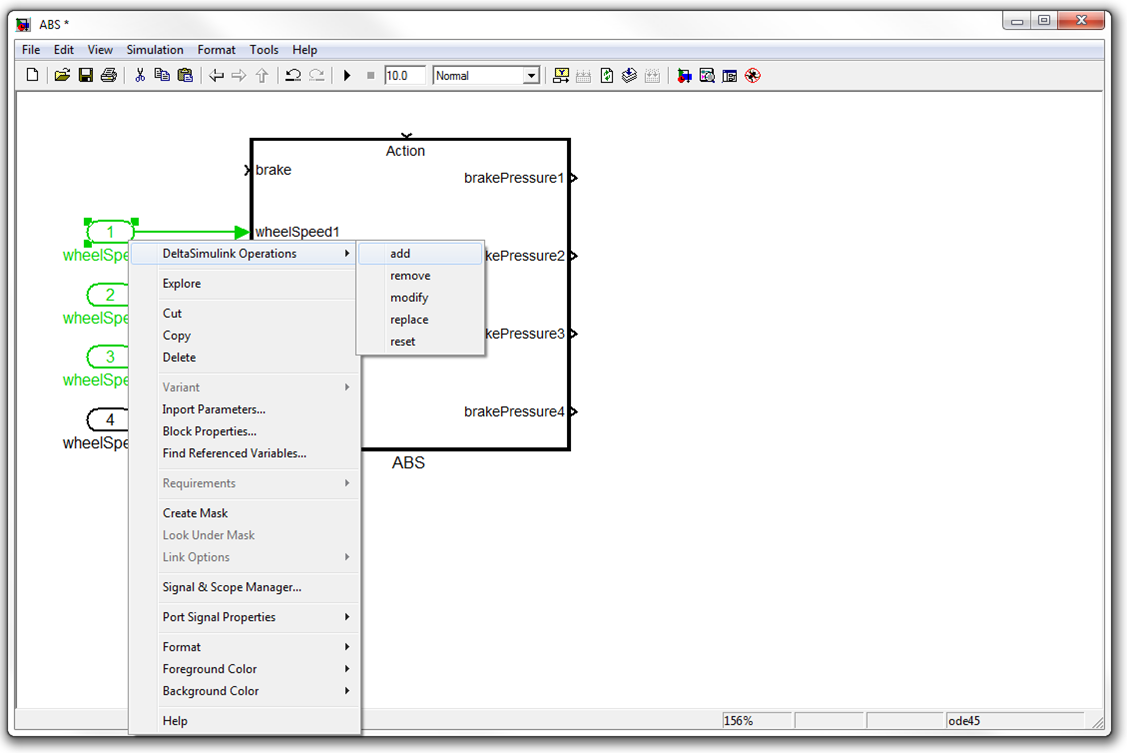Screenshot of the Delta-Simulink tool